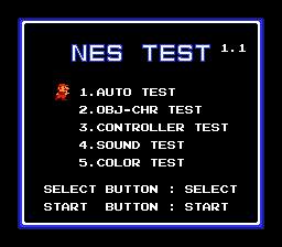 Nintendo - NTF2 Test Cartridge (USA) (Test Program)